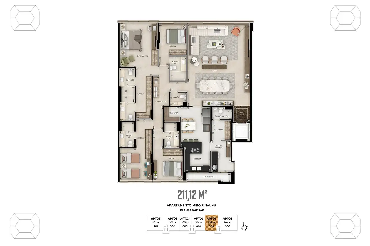 Residencial Esmeralda 4 Suítes Premium